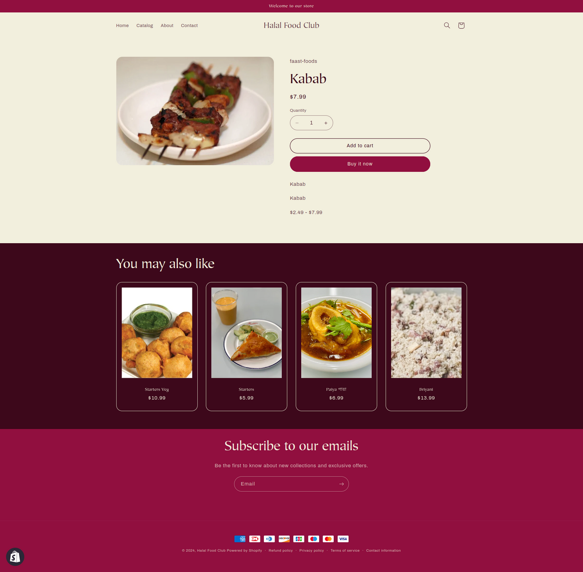 Halal-Food-Club - Fast-Food Shopify Store - Ready to Launch!