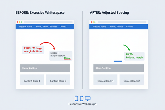 Fixing Excess White Space Between Header and Content (Responsive)
