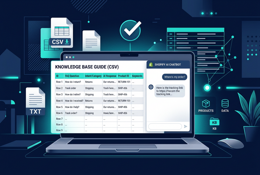 How to Train a Shopify AI Chatbot Using Your Own CSV/TXT Files