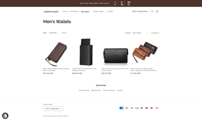 LeathersLoom single product Dropship Shopify Store - Ready to launch!