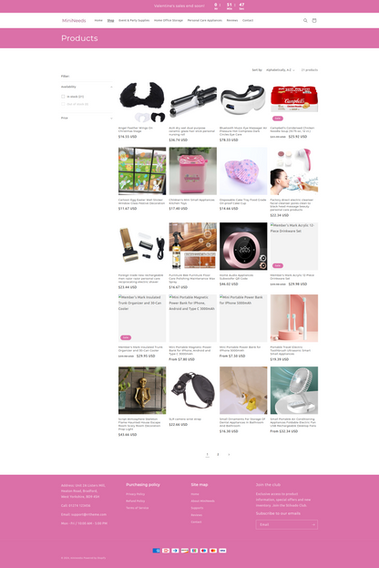 MiniNeeds Multi Products Dropship Shopify Store - Ready to Launch!