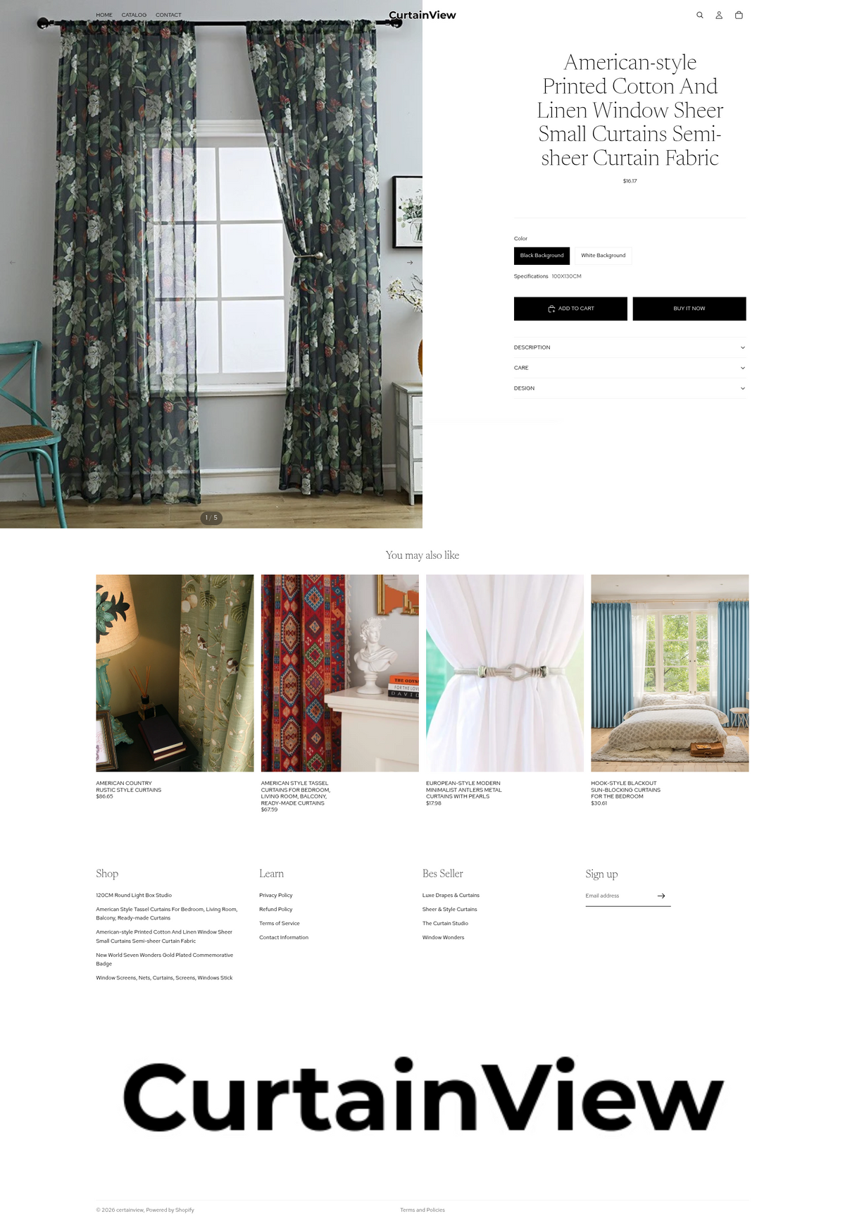 CurtainView - Home Office Curtain - Single products  - Ready to launch!
